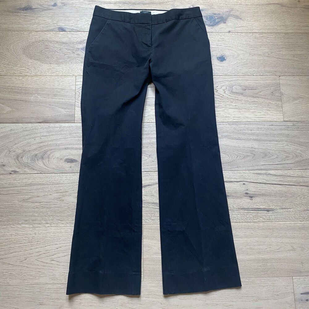 J. Crew Stretch  City Fit  Black Chino Wide leg Pants women size 2